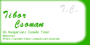 tibor csoman business card